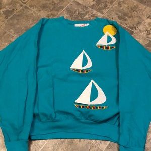 Vintage sailboat sweatshirt size large